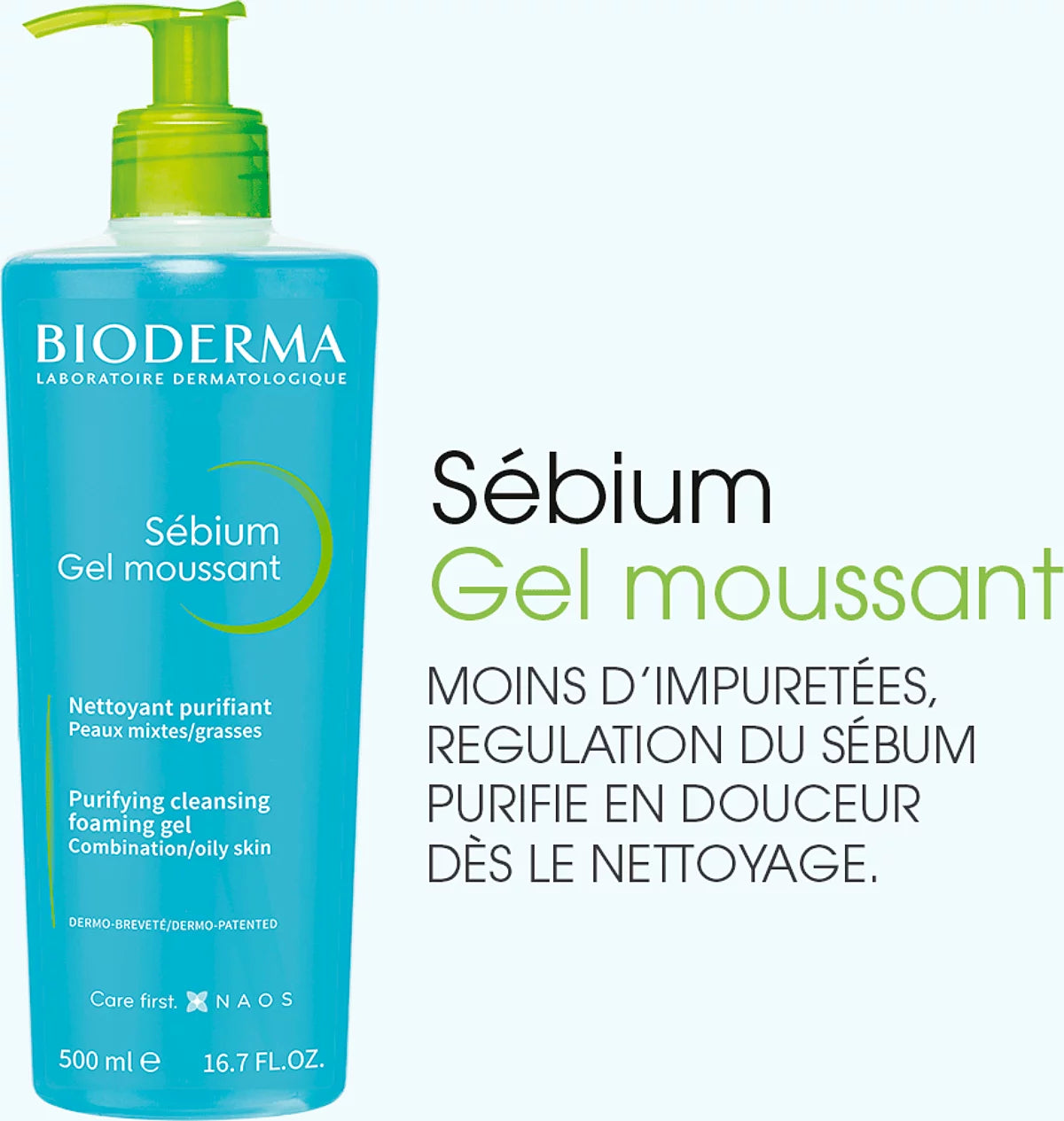 Bioderma Sébium gel moussant nettoyant peau grasse 200ml